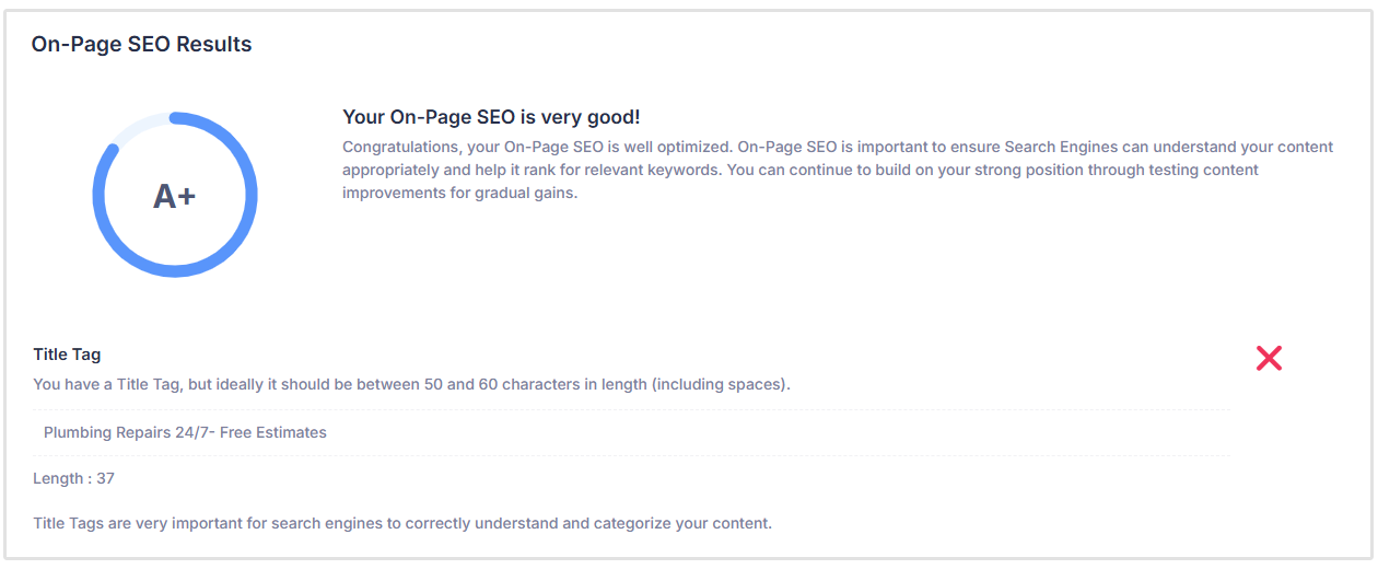 Laporan SEO dengan SEOptimer